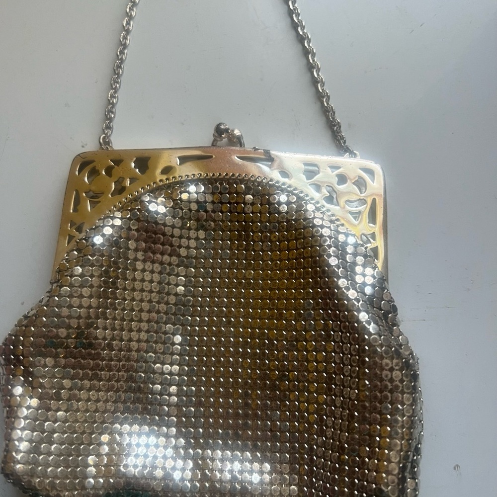 Antique / Vintage Mesh Purse W/Mirror - image 2